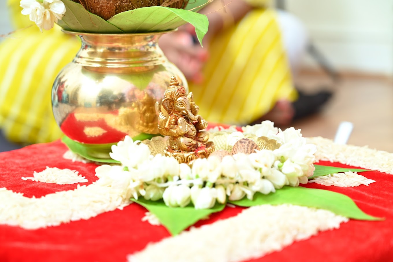 Ganesha idol for Hindu puja ceremony